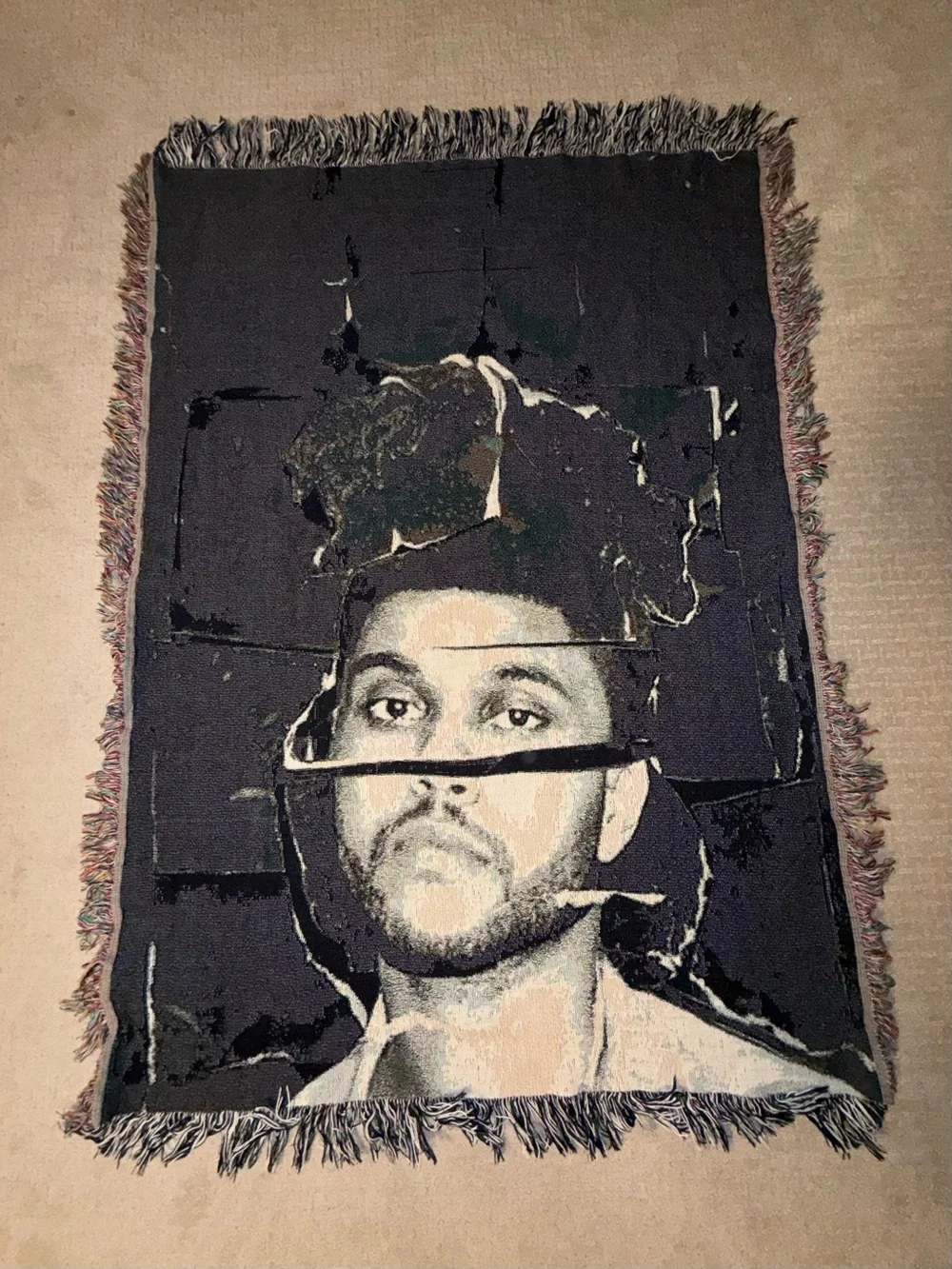 The Weeknd Beauty Behind The Madness woven throw blanket 52” x 37” inches